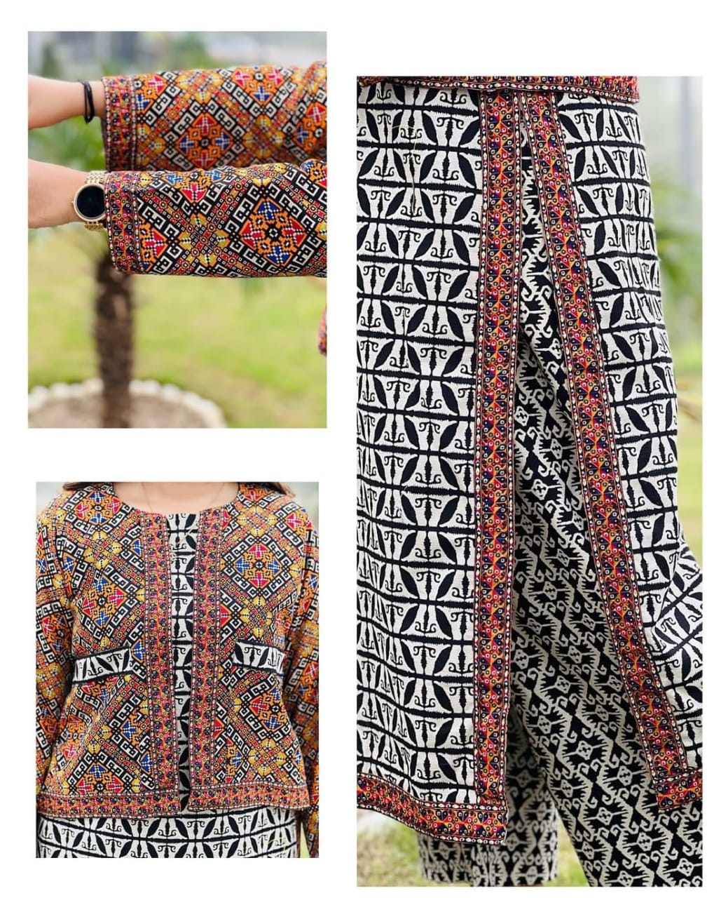 Tribal Print 2-Piece Suit with Balochi Jacket – Bold & Stylish Eastern Wear
