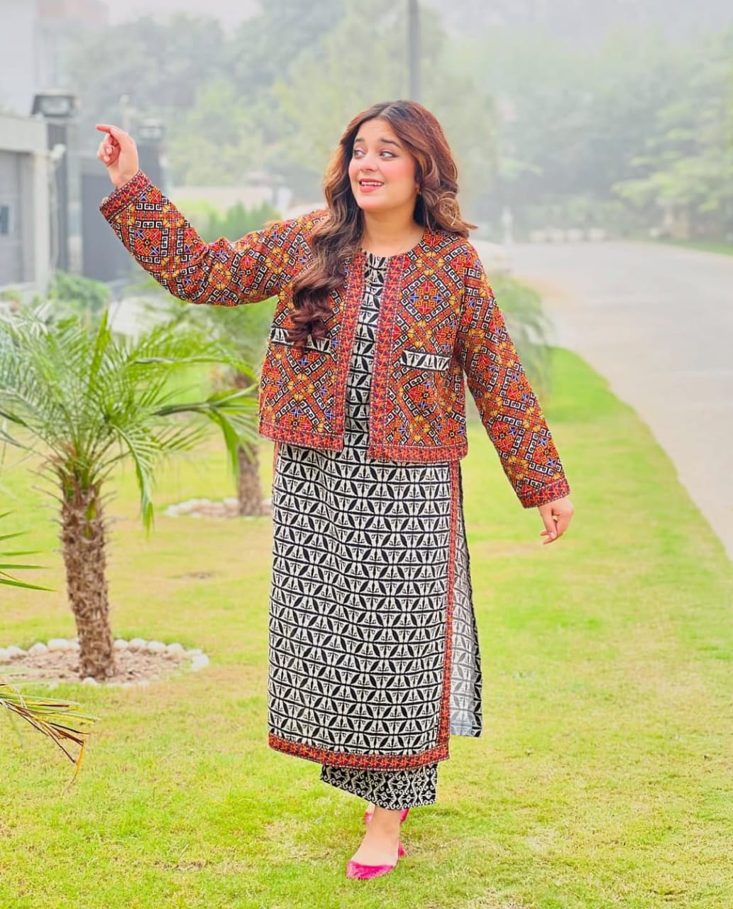 AYLA – 3 Piece Digital Printed Slub Khaddar Suit