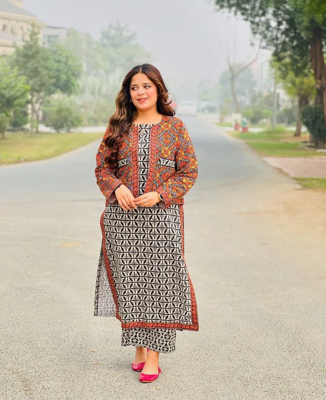 Tribal Print 2-Piece Suit with Balochi Jacket – Bold & Stylish Eastern Wear