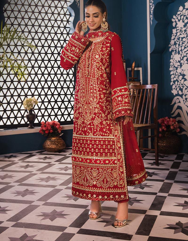 Asim Jofa AJFI-10 – Rose Petal Embroidered Luxury Lawn 3Pc