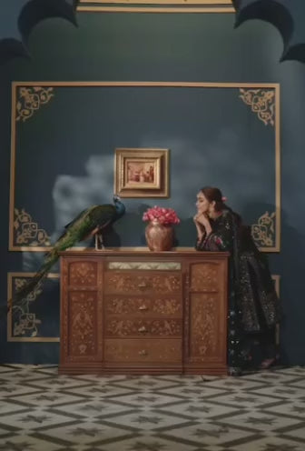 Black Embroidered 3PC Lawn Set – Mystic Noir